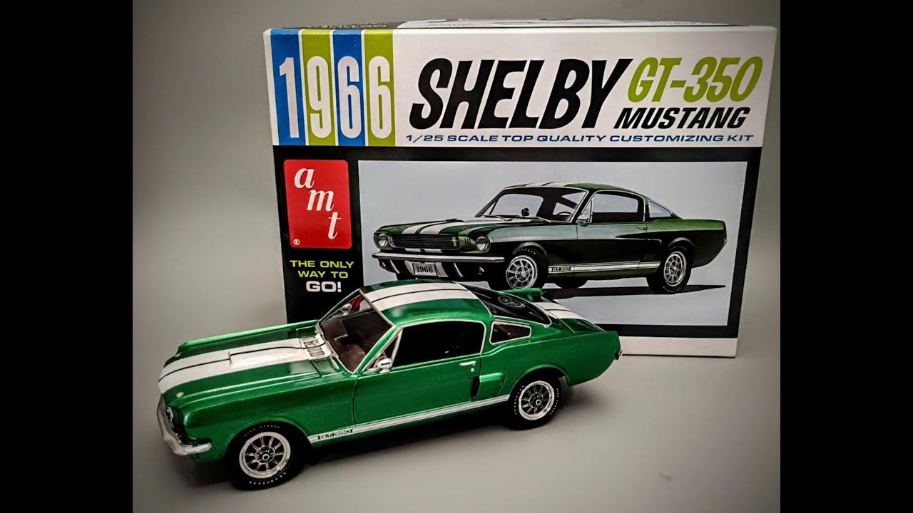 NEW BODY 1966 Ford Mustang Shelby GT350 1/25 Scale Model Kit Build How Assemble Paint Decal Stripes