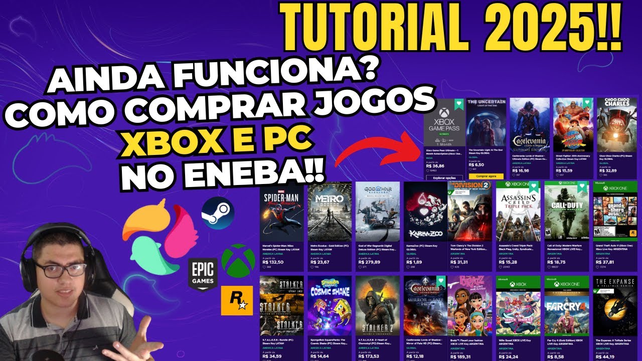 COMO COMPRAR E RESGATAR JOGOS NA ENEBA EM 2025! TEVE MUDANÇAS? GUIA COMPLETO!