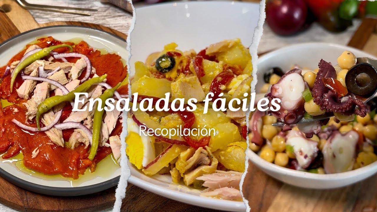 Ensaladas Fáciles para Verano 🥗 Recopilación de recetas cortas (Shorts, TikTok e Insta)