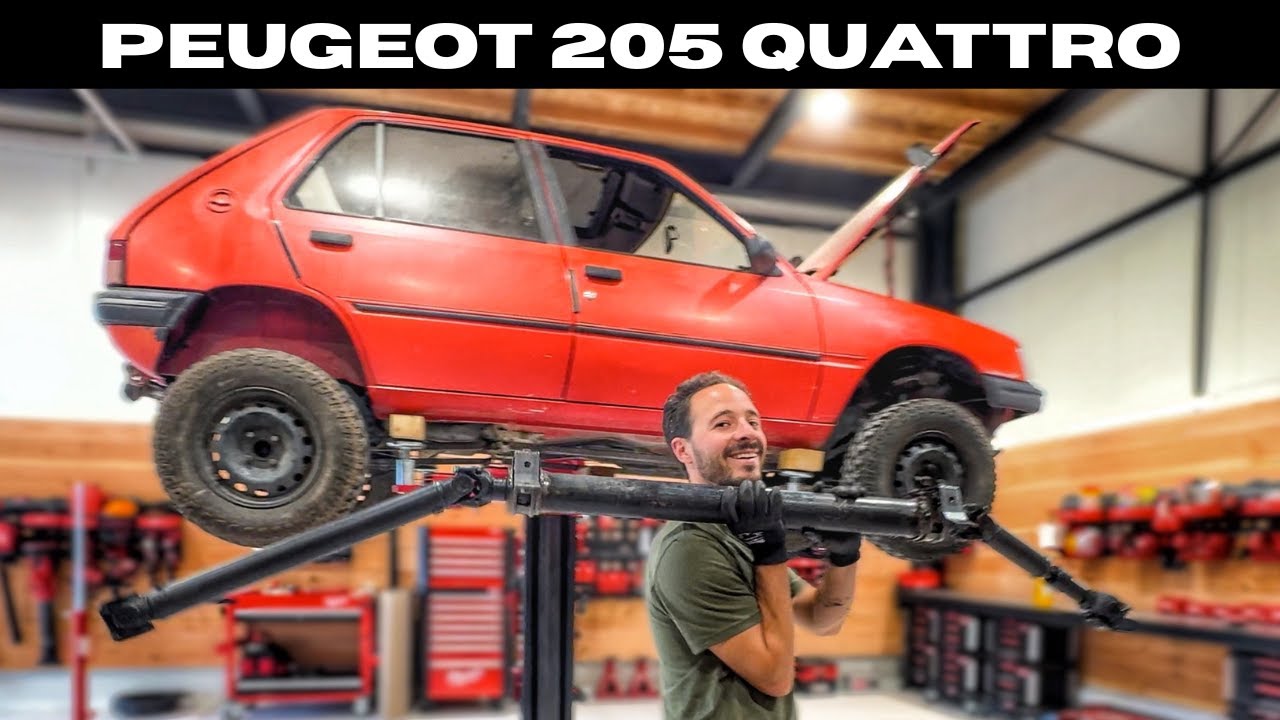Ma PEUGEOT 205 est officiellement 4 ROUES MOTRICES !