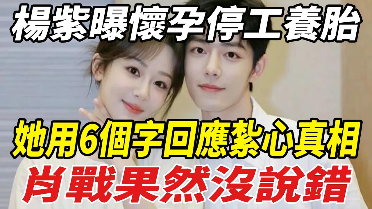 楊紫曝懷孕停工養胎？她用6個字回應紮心真相，肖戰果然沒說錯，戳中無數女星難言之隱！#楊紫#肖戰#劈裏啪啦說