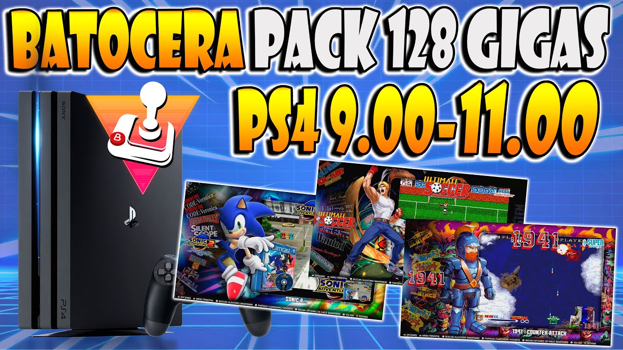 Pack BATOCERA ARCADE 128 Gigas Ps4 11.00 o inferior,TUTORIAL SÚPER FÁCIL de USAR! 