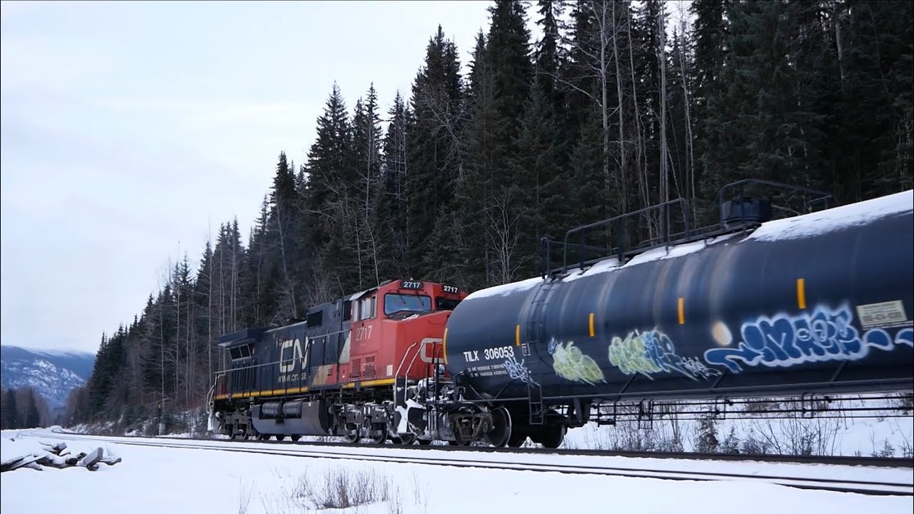 CN train pushing hard