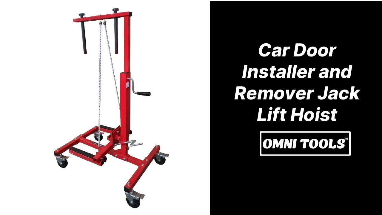 Car Door Installer and Remover Jack Lift Hoist, with 4 Steel Swivel Castors - 7756