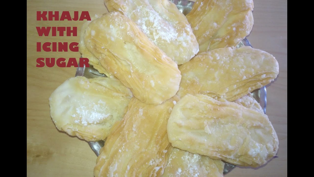 Khaja Recipe / Sweet Crispy Khaja using icing sugar