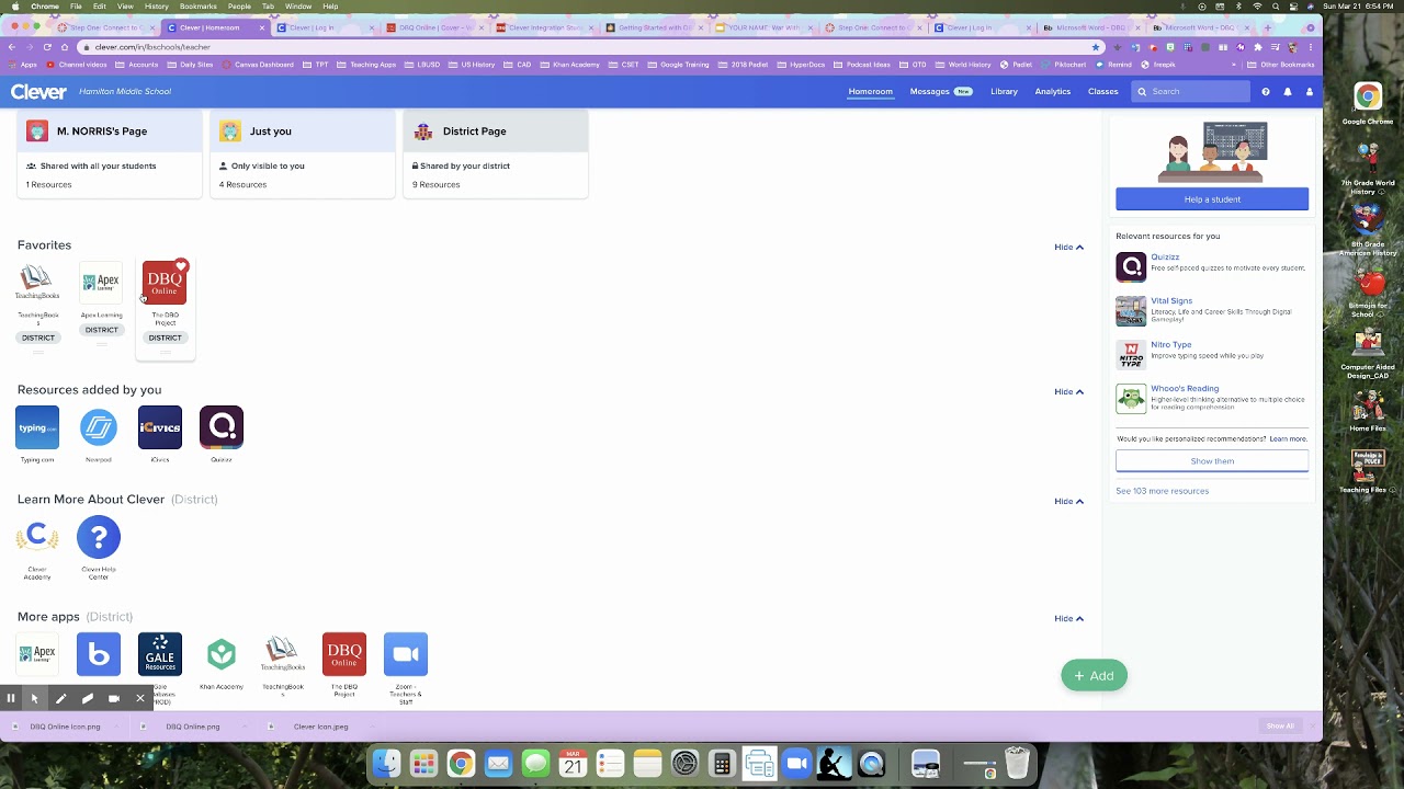 (TUTORIAL) Step One: Connect to Our Class in DBQ Online