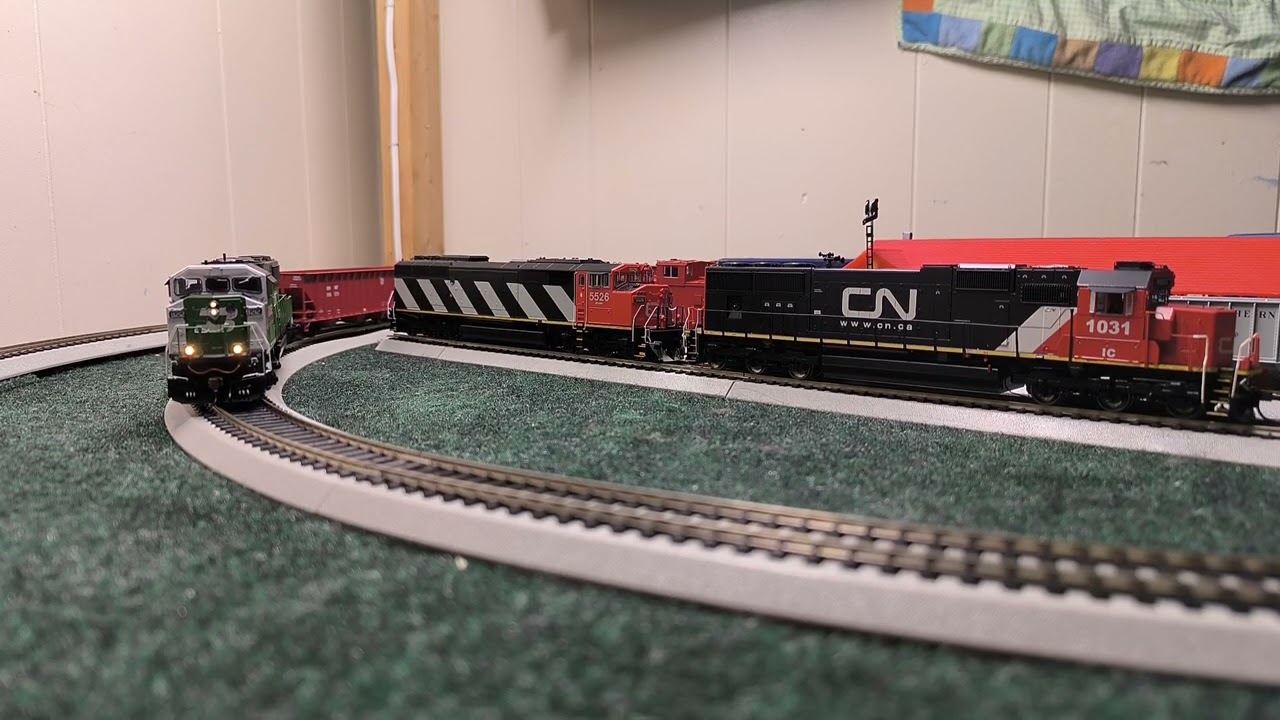 Athearn Genesis SD60M Tri-Clops BNSF doing a run by. :)