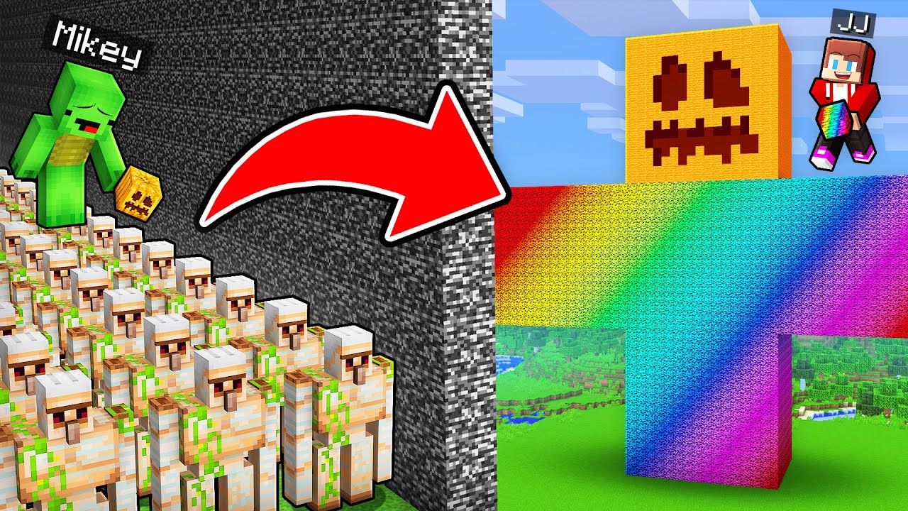 JJ Trolled Mikey in SUPER OP Mob Battle in Minecraft! (Maizen)