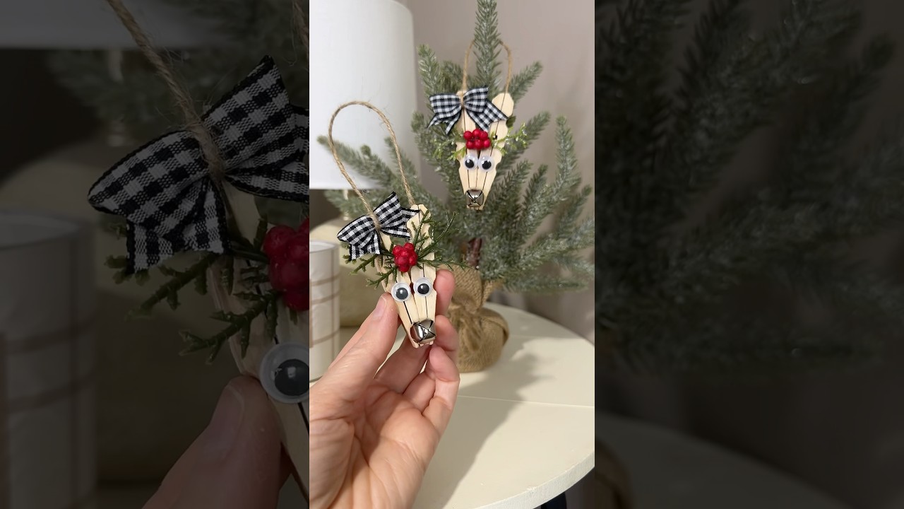 DIY Clothespin Reindeer Ornament! #diy #diychristmasornaments