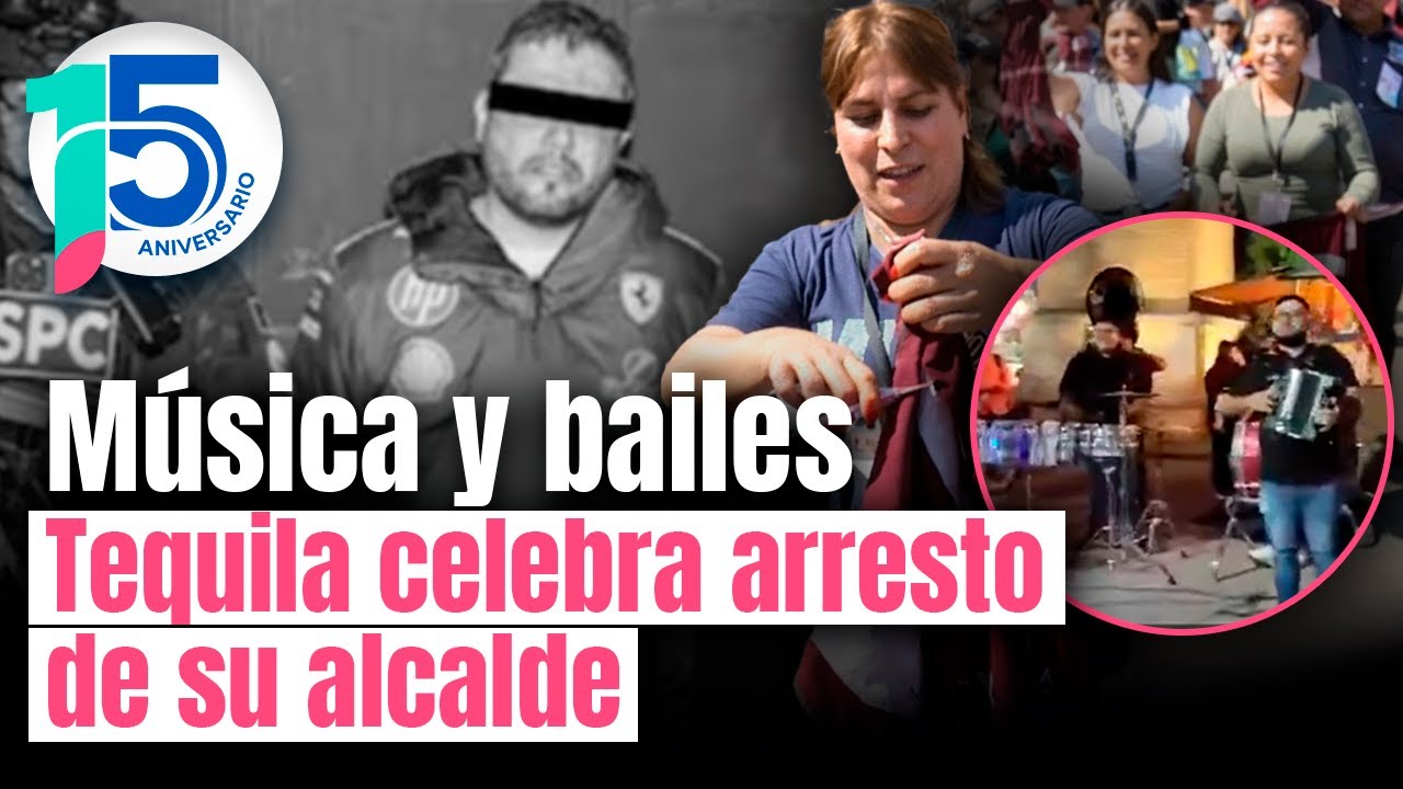 Tequila CELEBRA detención del alcalde Diego Rivera: Queman chalecos y bailan en plazas