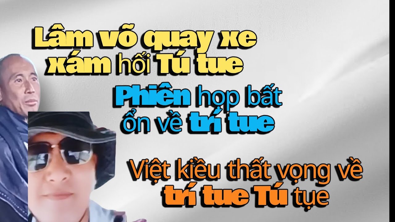 L.võ quay xe xám hối tú tue_Phiên họp bất ổn về trí tue_việt kiều 7 vọng về Tú