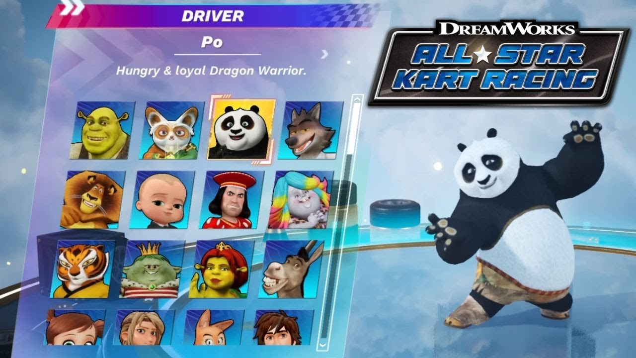 DreamWorks All-Star Kart Racing - ALL CHARACTERS