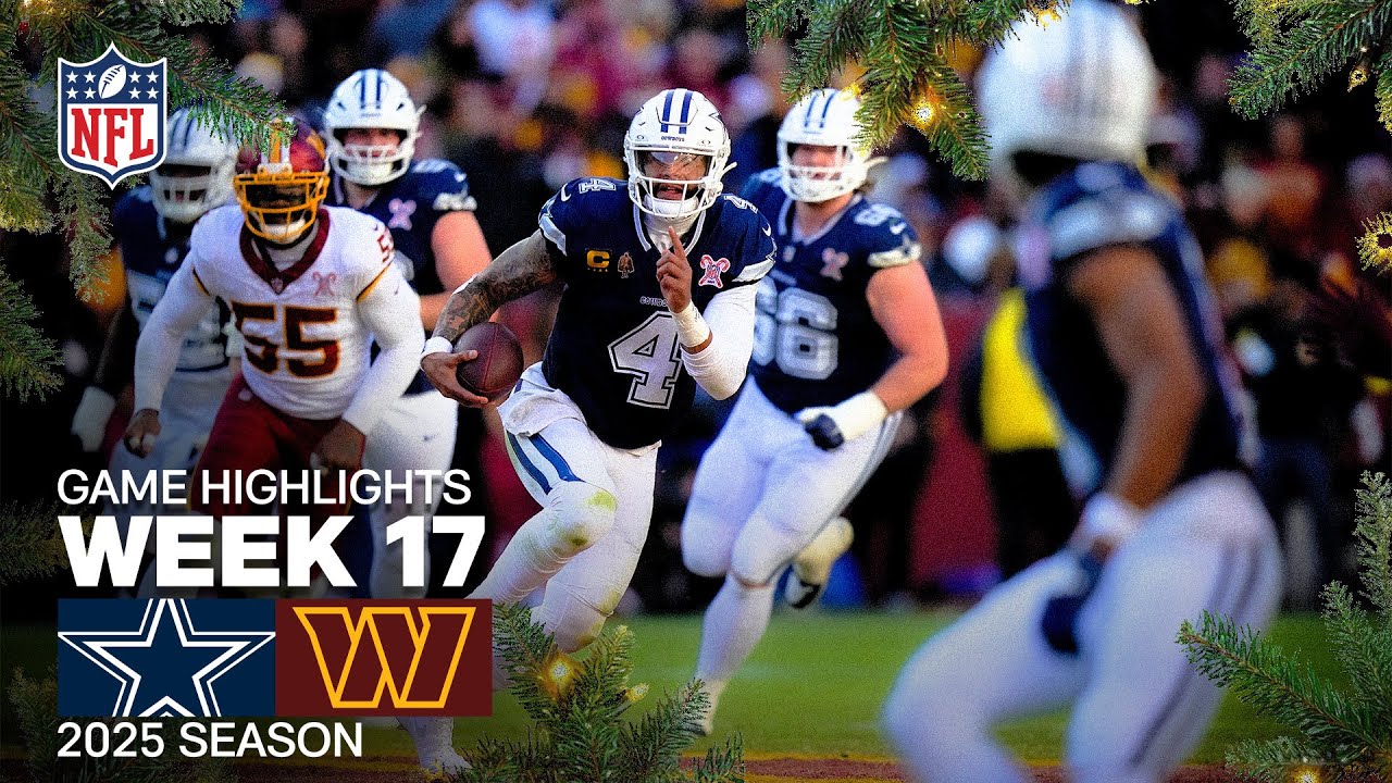 Dallas Cowboys vs Washington Commanders Christmas Day Game Highlights | 2025 NFL Season Week 17