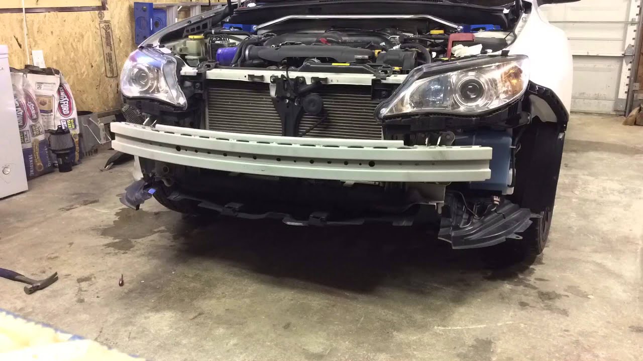 Process west front mount intercooler time lapse install - 2012 wrx