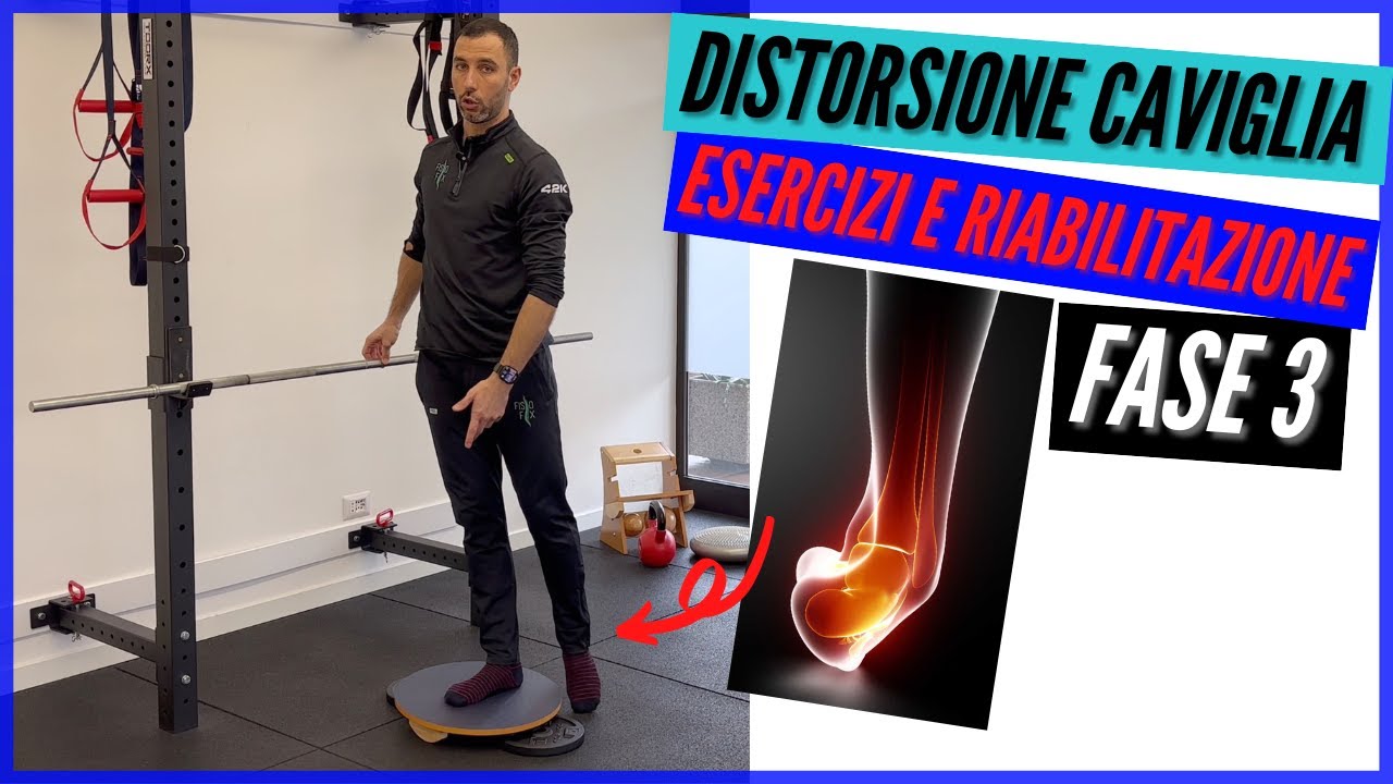 Distorsione caviglia esercizi e riabilitazione FASE 3
