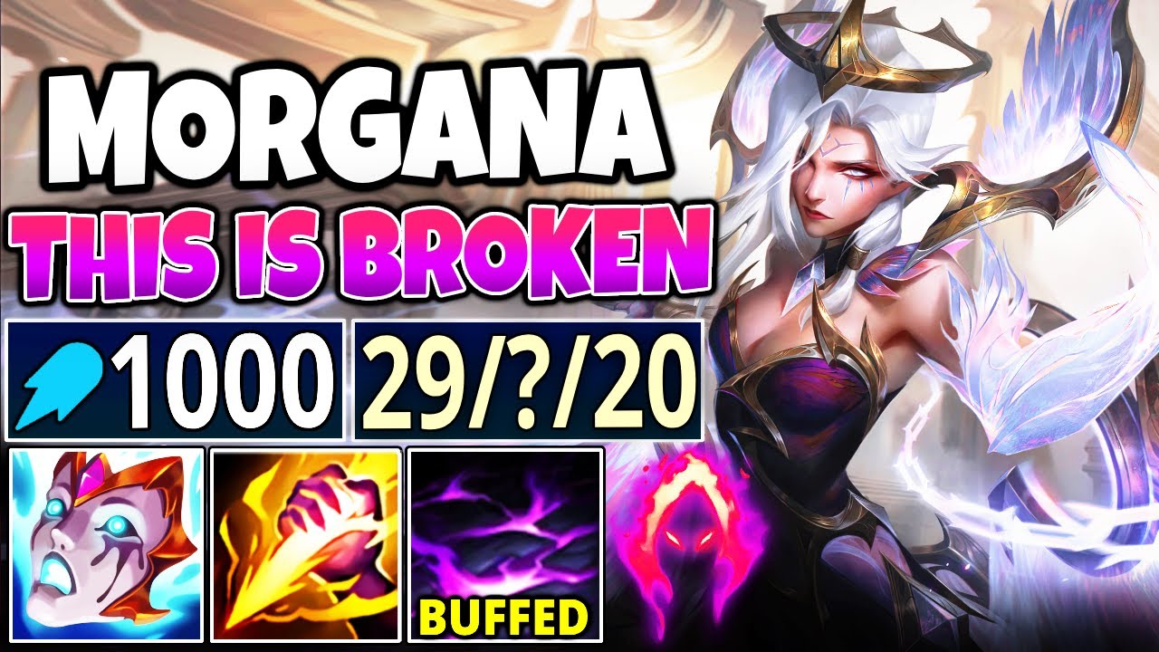 THE CRAZIEST, ABSOLUTE BEST MORGANA GAME YOU WILL EVER SEE - NEW BUFF (1000 AP BURN, THIS IS BROKEN)