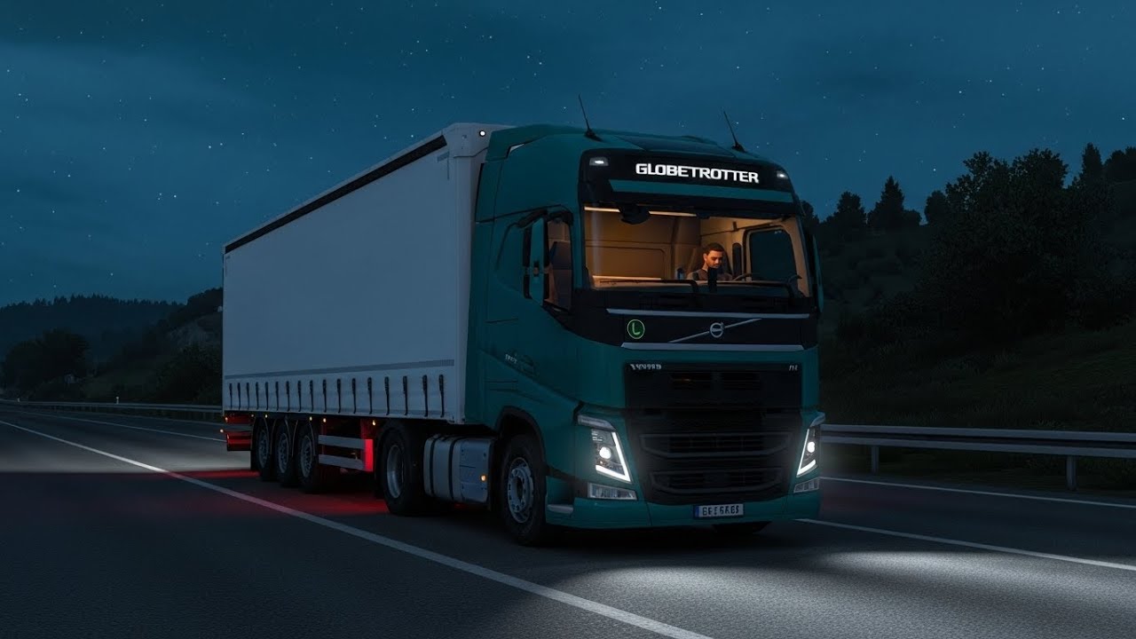 Driving a Truck overnight from Austria to Slovenia - Volvo FH4 -  Euro Truck Simulator 2