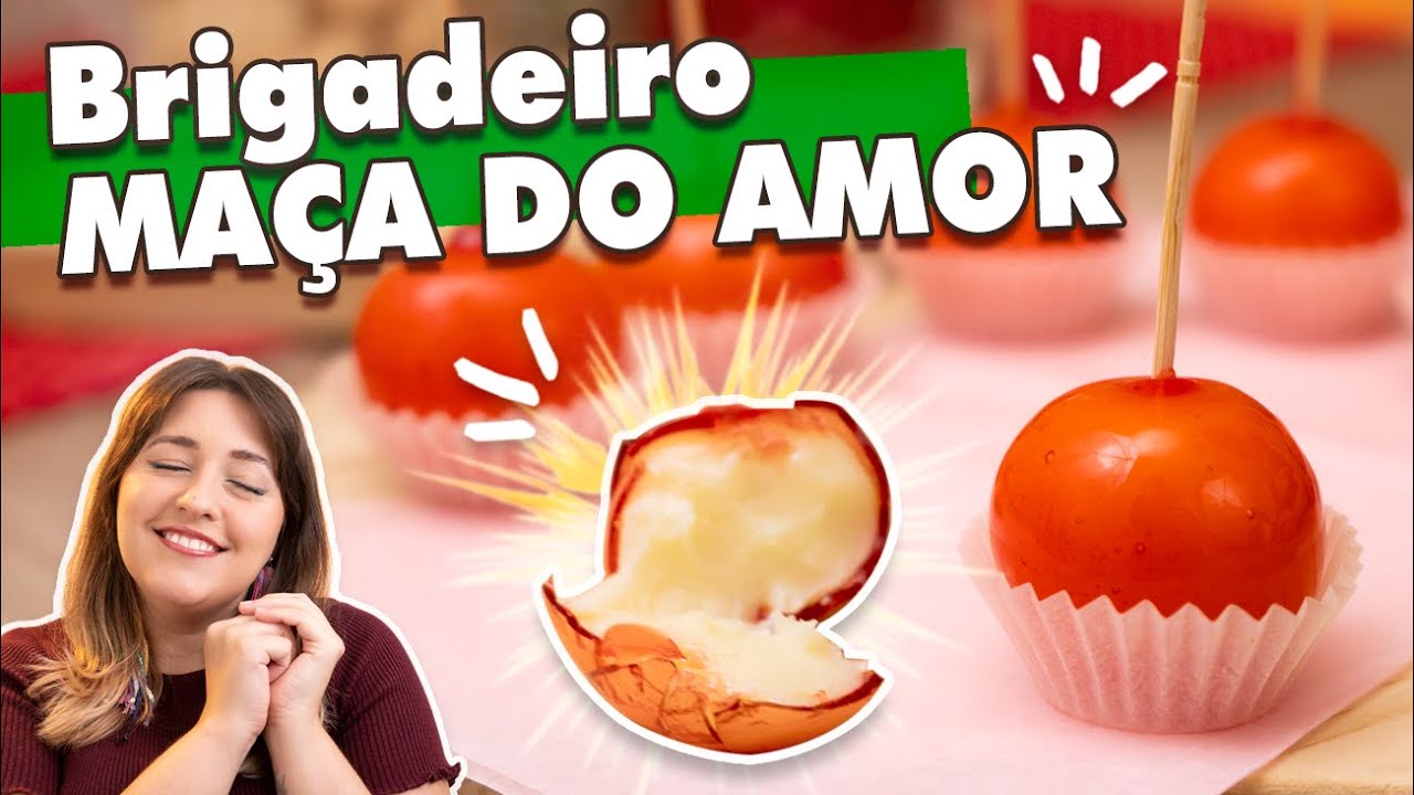 BRIGADEIRO de Maçã do Amor ♥️ - receita simplificada, calda infalível | Tábata Romero