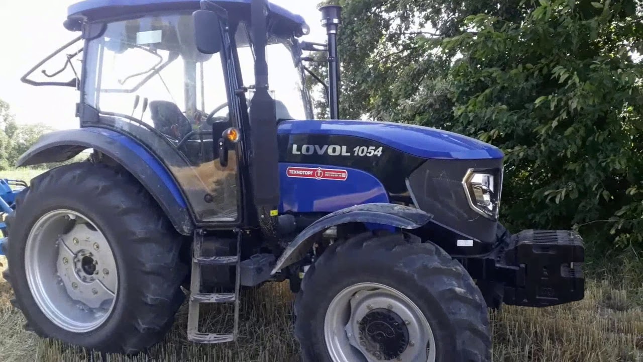 Tractors china. Обзор Lovol 1054 105 л.с.  в поле с бороной БДП -2,4.
