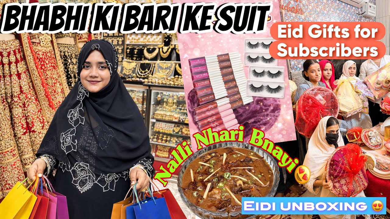 Bhabhi Ki Bari Ke Suit Lie😍 Makeup Gift For Followers❤️First Tym Nalli Nahari Bnayi😘Seelampur Market