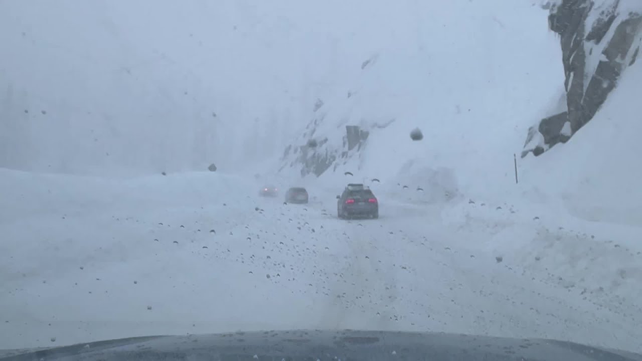 Viewer Video: Drivers navigate across snow covered Highway 50 at Echo Summit