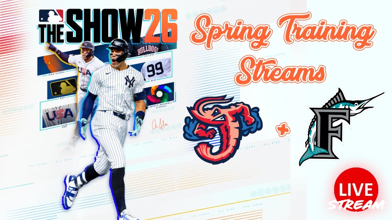 ⚾MLB the Show 26 - Spring Training + Setup (Jumbo Shrimp + Marlins) | LIVE STREAM🔴