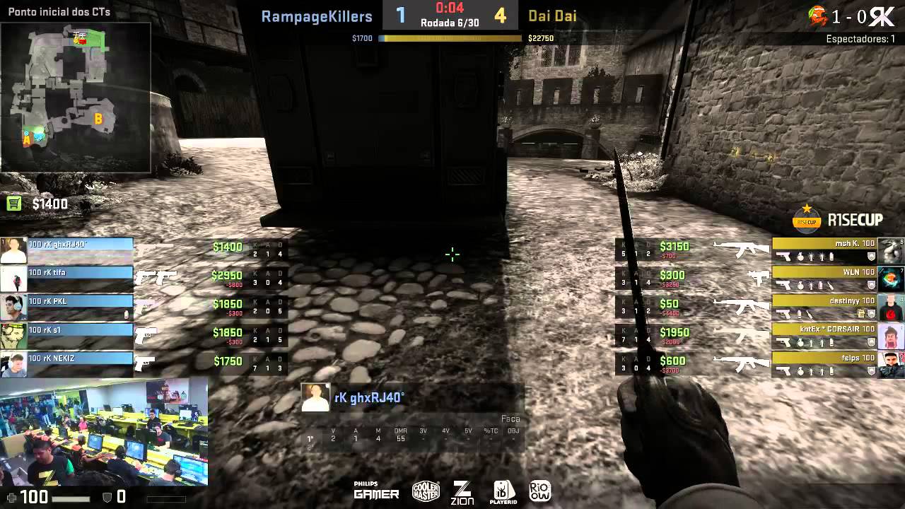 Semifinal r1seCup RJ: RampageKillers vs DaiDai - Cobblestone