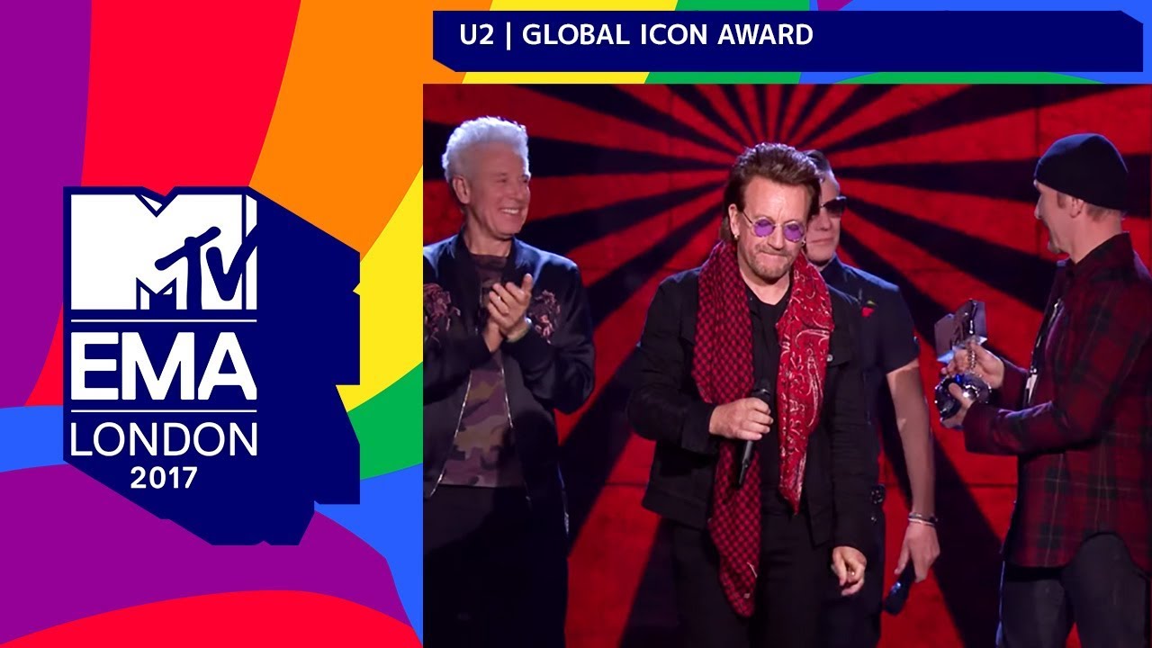 U2 Accept The 'Global Icon' Award | MTV EMAs 2017 | MTV Music