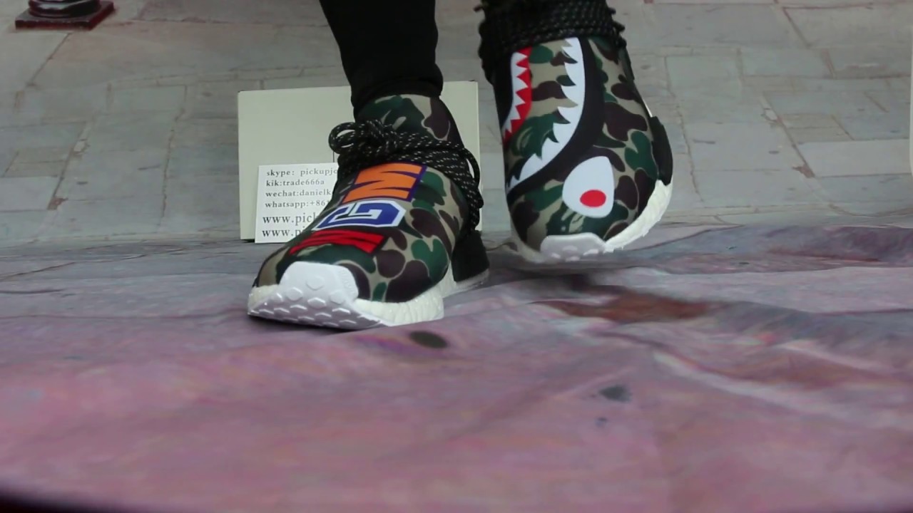 Adidas Human Race NMD Bape Custom made on Feet HD Review