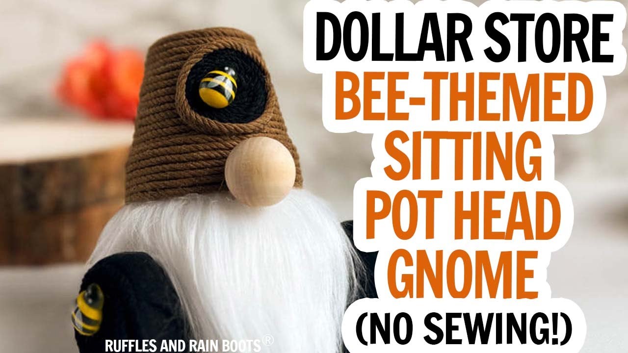 Sitting Pot Head Gnome Tutorial / Flower Pot Gnome with Boots / Cute Spring Gnome DIY / No Sew Gnome