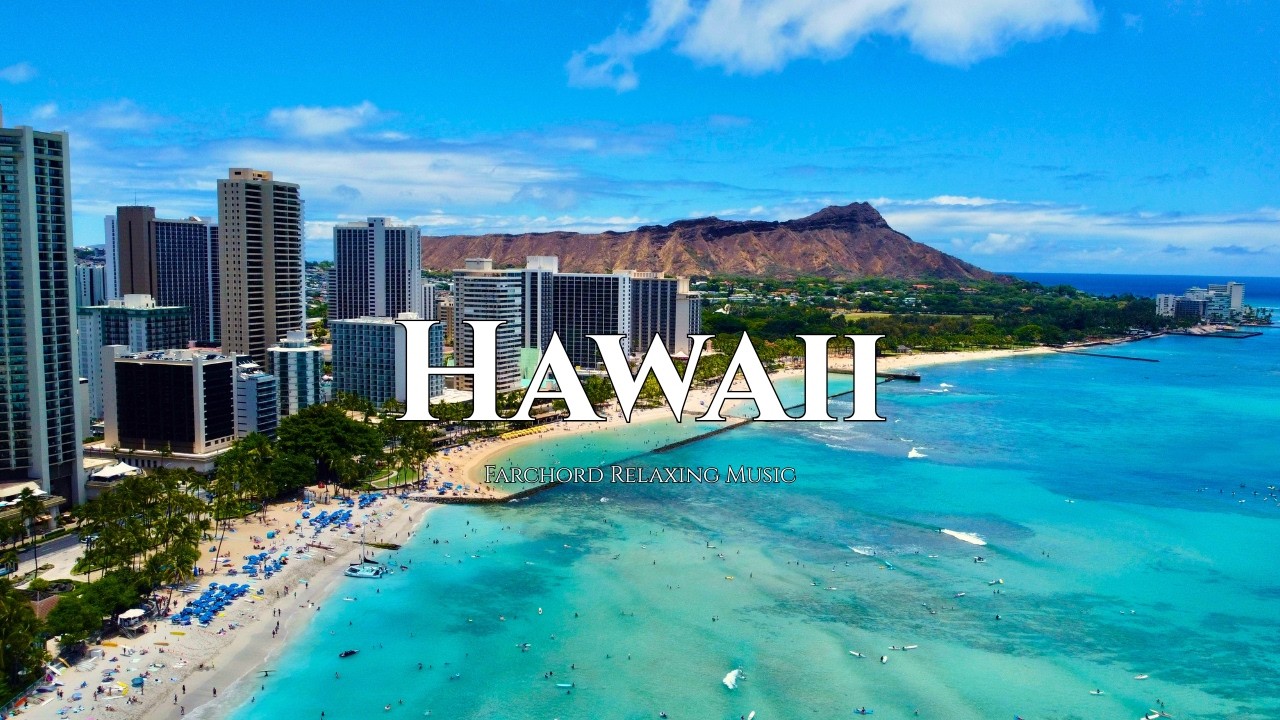 Hawaii From Above in 4K  Beautiful Islands & Deep House Chill Mix for Relax & Focus