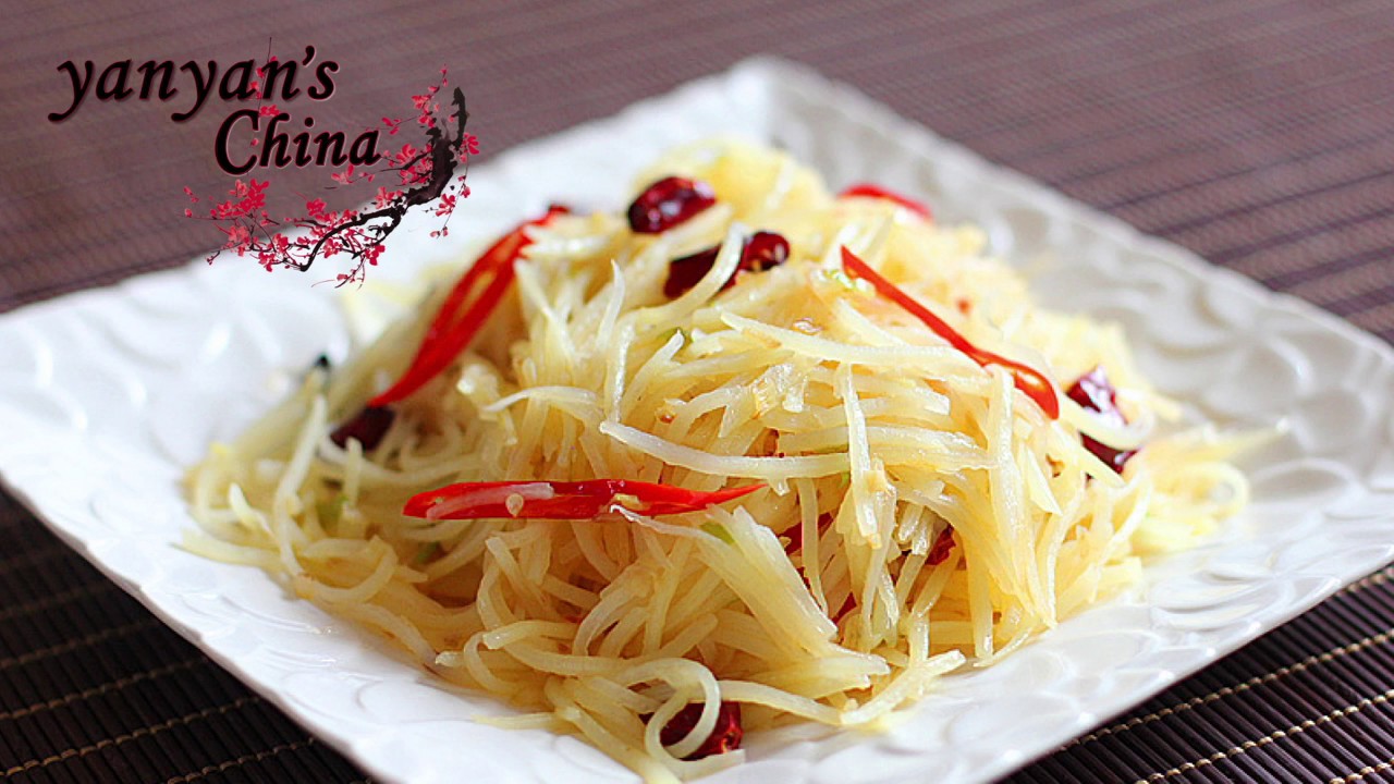 yanyan's China -- Shredded Potato E207 酸辣土豆丝