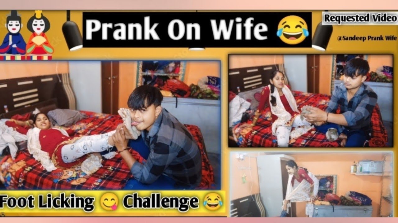 Foot Licking 😋 Challenge || Anjali Ne Main Point Kiya || Prank On Wife|| Sandeep Prank Wife