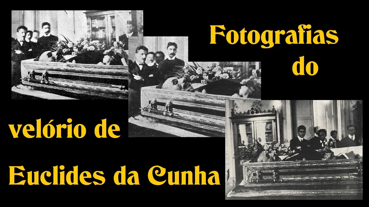 Fotografias do velório de Euclides da Cunha e do mausoléu para onde foi trasladado