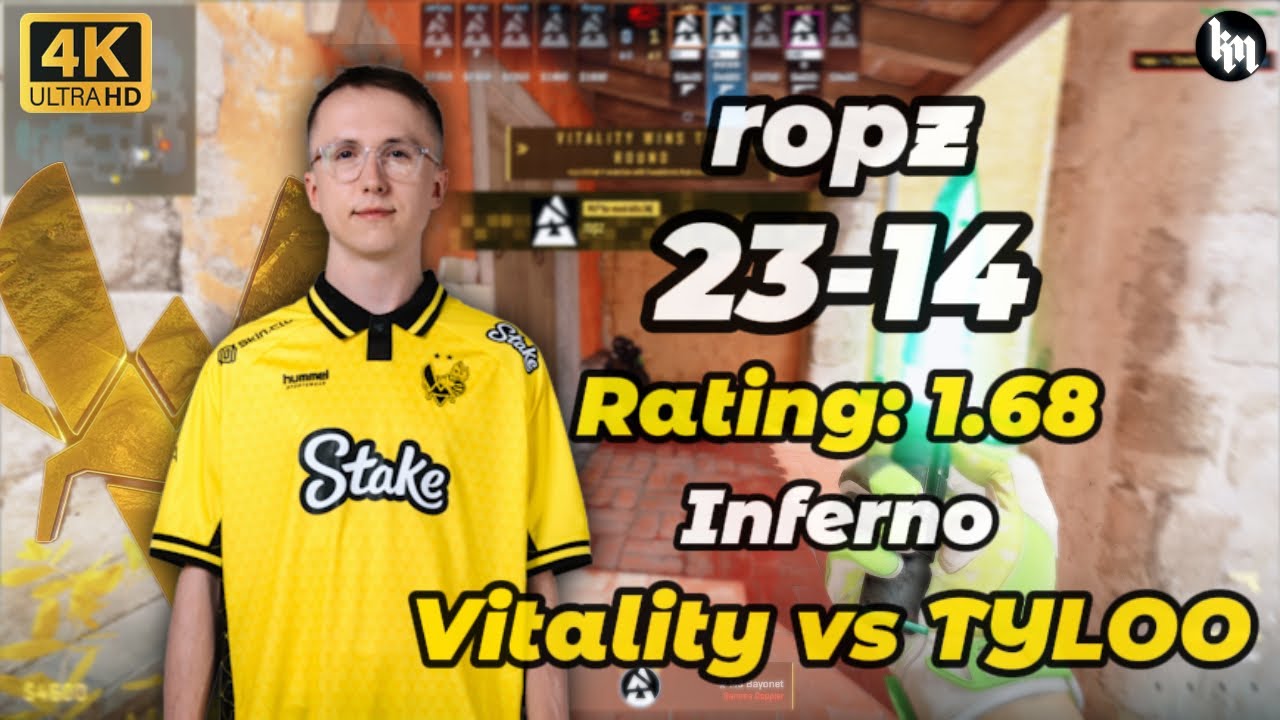 ropz (23-14) Vitality vs TYLOO (Inferno) | BLAST Rivals 2025 Season 2 #vitality #cs2 #ropz