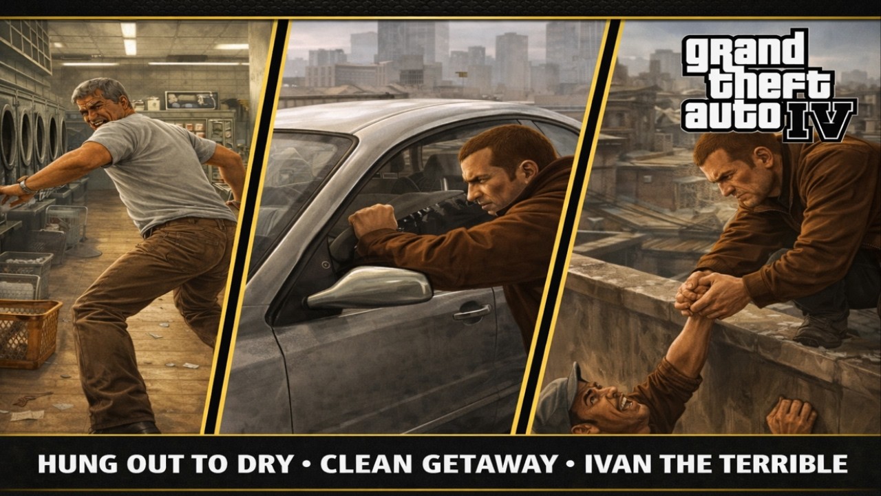 GTA IV Walkthrough – Hung Out to Dry, Clean Getaway & Ivan the Terrible (No Commentary)