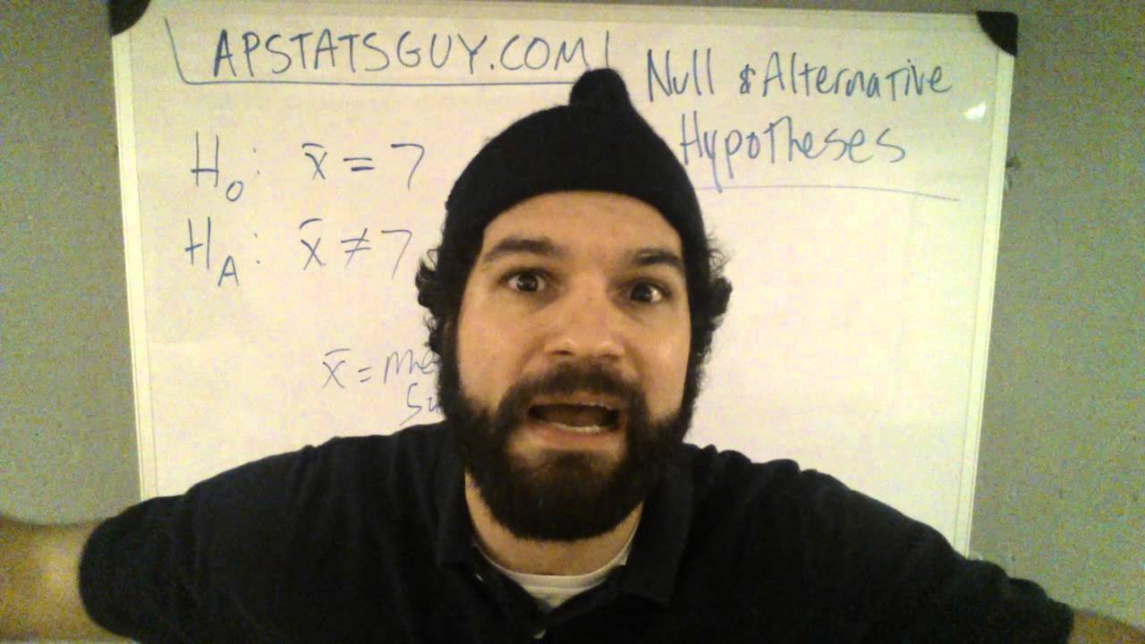 Null and alternative hypotheses