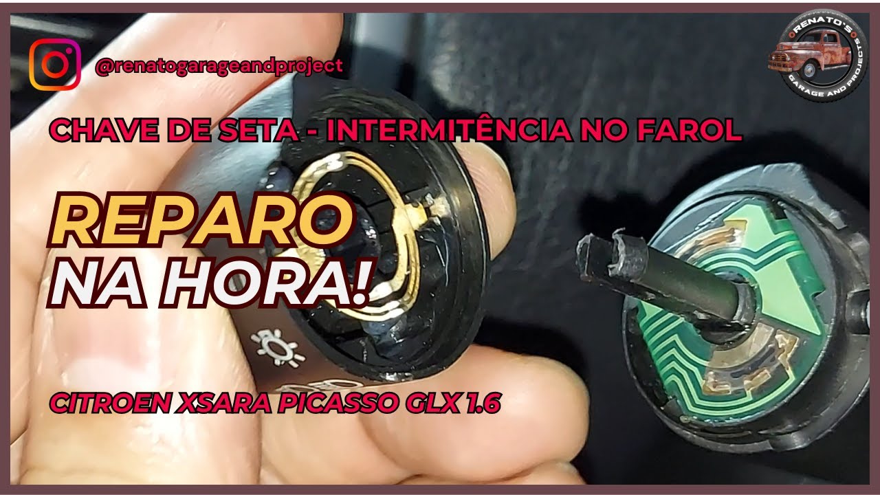 Reparo Rápido: Chave de Seta e a Intermitência no Farol do Citroen Xsara Picasso! (V007)