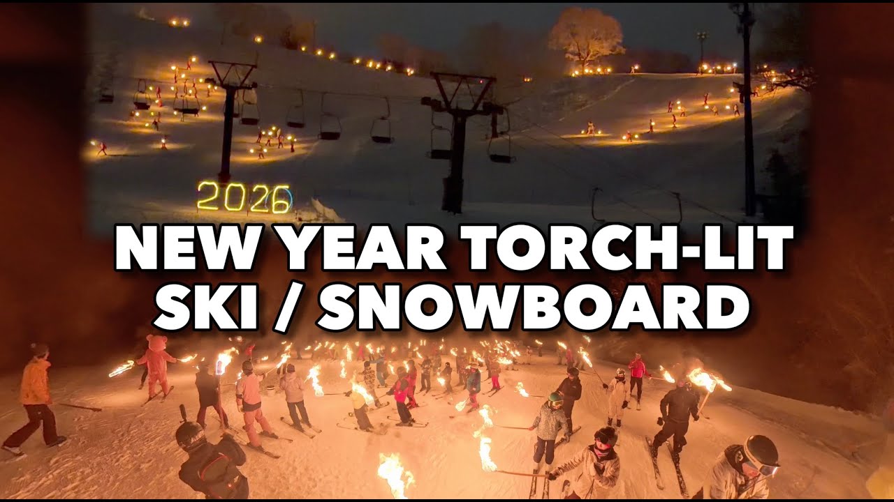 Torch-Lit Night Run at Kumanoyu | New Year Ski & Snowboard Event in Japan