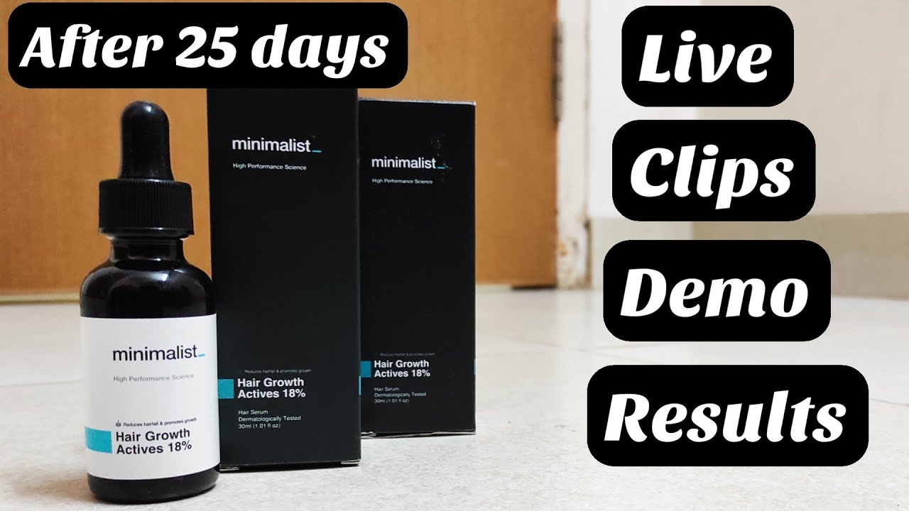 minimalist Hair Growth Serum | Detailed review after 25 days with many live clips & results