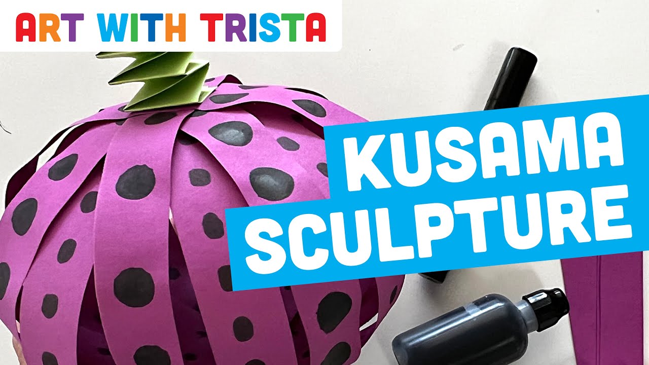 How to Make a Kusama Inspired Paper Pumpkin Sculpture Art Lesson - Art With Trista