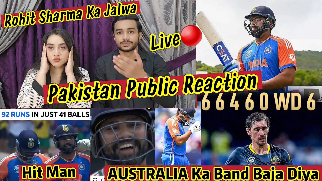 After 1st Inning Live 🔴 ROHIT Sharma ne AUSTRALIA Ki Band Baja Di😱 Pakistan Public Reaction