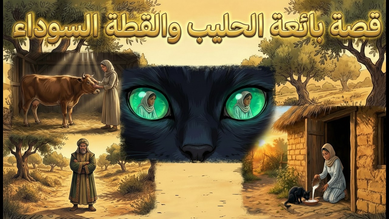 قصة بائعة الحليب والقطة التي كانت تشرب دائمًا من إنائها وتضع مكانه قطعة نقدية ذهبية!