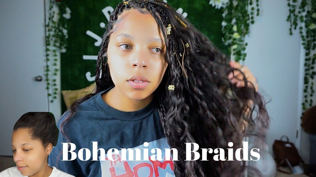 Super Trendy BOHO BOX BRAIDS on TWA | Bohemian Braids