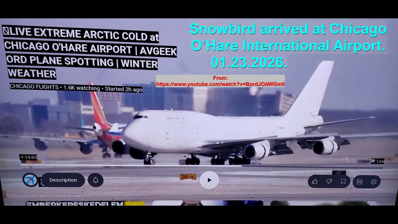 Snowbird arrived at Chicago O’Hare International Airport today.