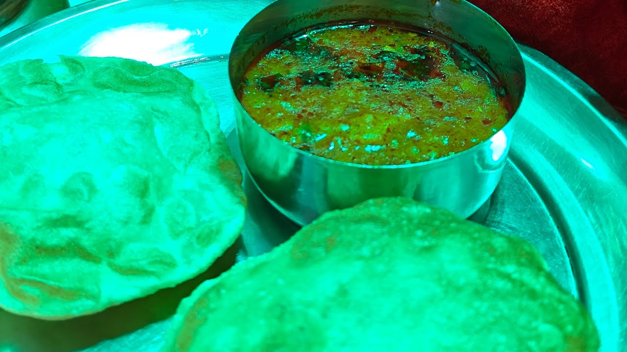 बिना प्याज़ और लहसुन की आलू की सब्जी और पूरी 😋😋😋