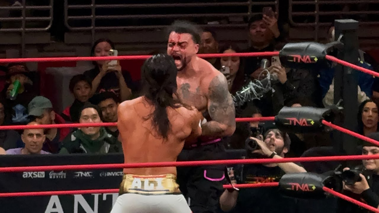 TNA Rebellion 2025 Mustafa Ali vs Mike Santana Falls Count Anywhere Полный матч #tna #wwe #aew #nxt