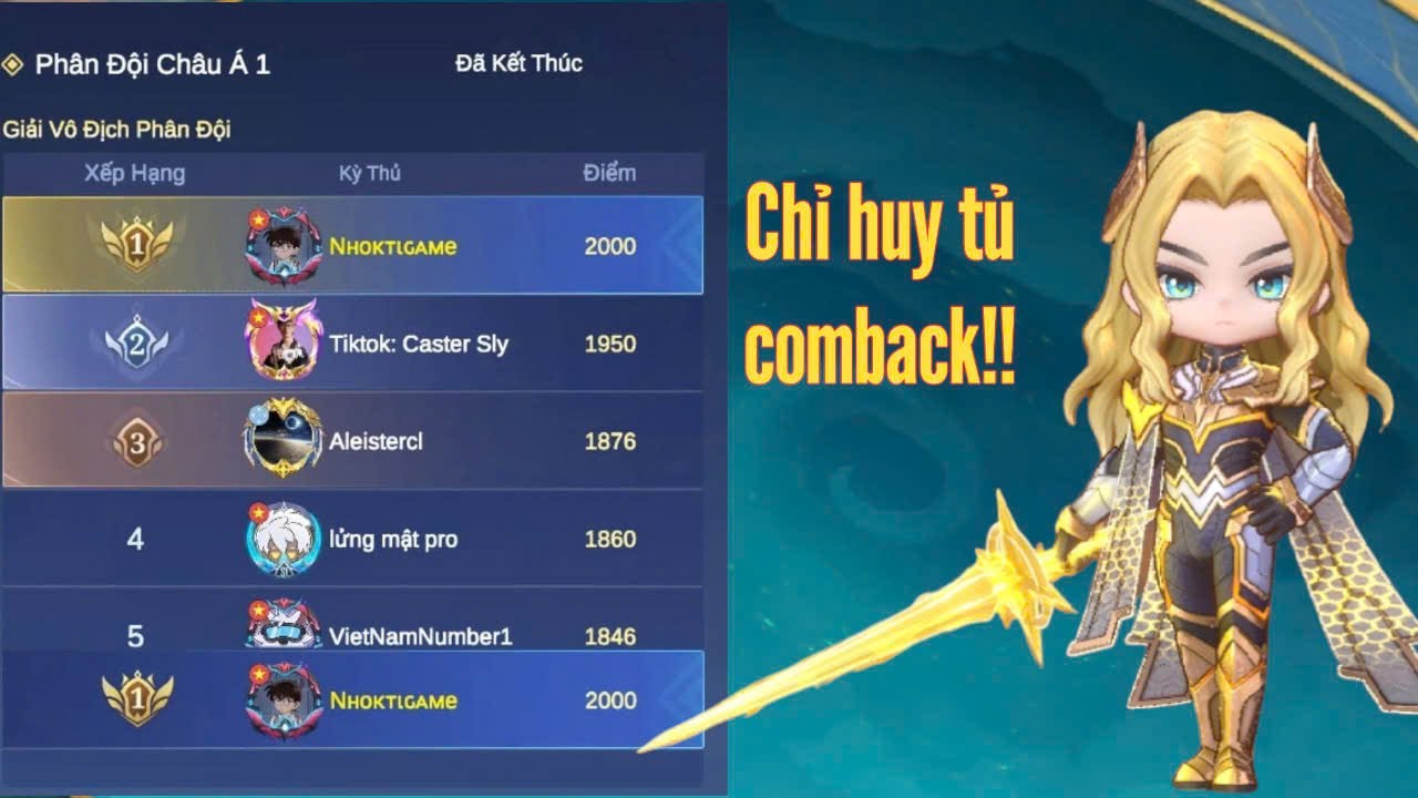 COMBACK CHỈ HUY TỦ LANCELOT HỦY DIỆT RANK CHÍ TÔN TRƯỚC THỀM RISING STAR!!!