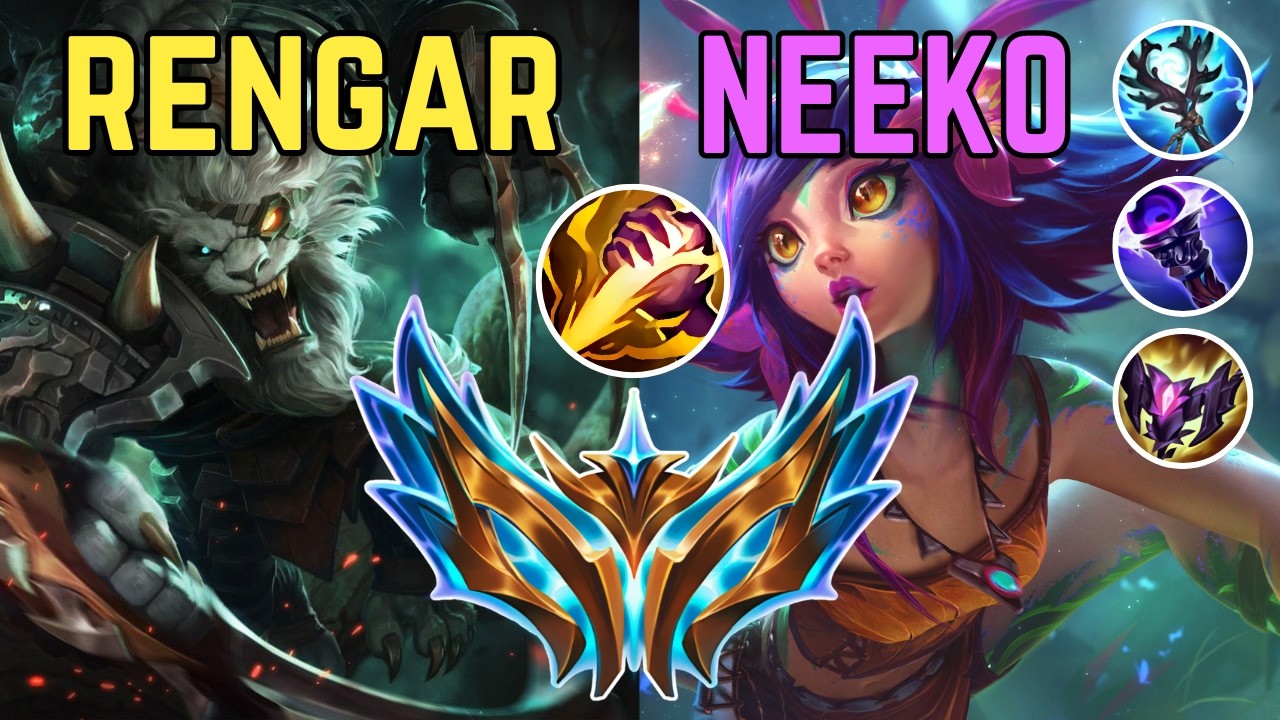 neeko vs rengar (jungle) | challenger full game + commentary