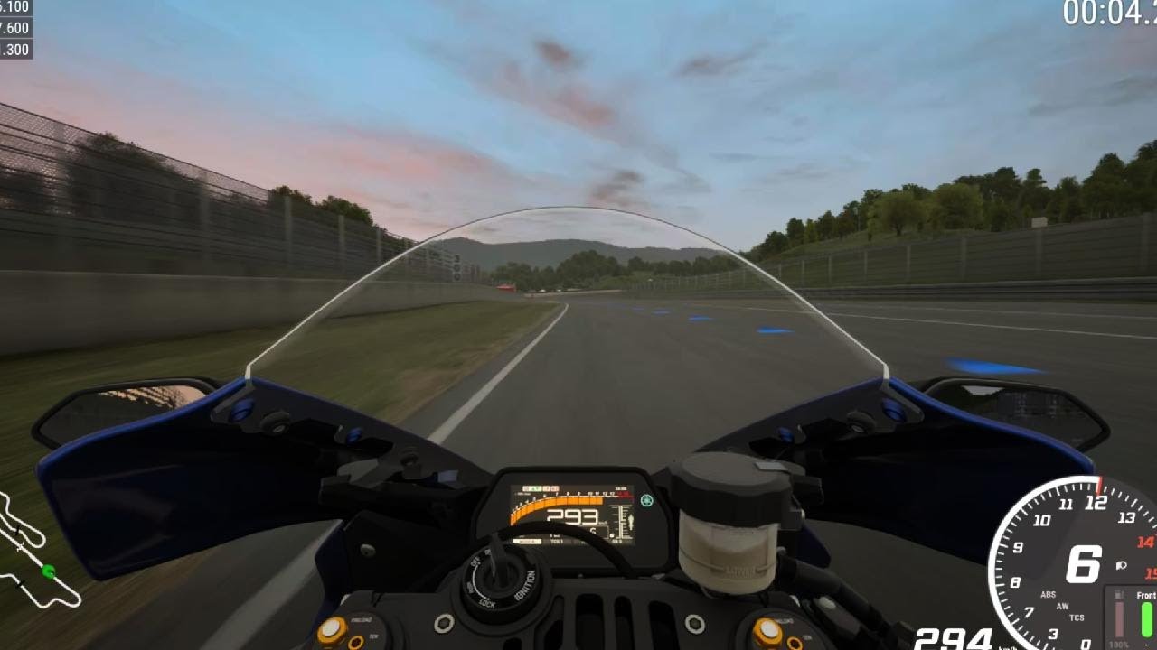 R1 M Raw sound and Raw wheelie on track